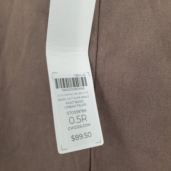 Chico's So Slimming 360 Brigitte Basic Slit Ankle Pants Women Size 6 NWT - Picture 4 of 14